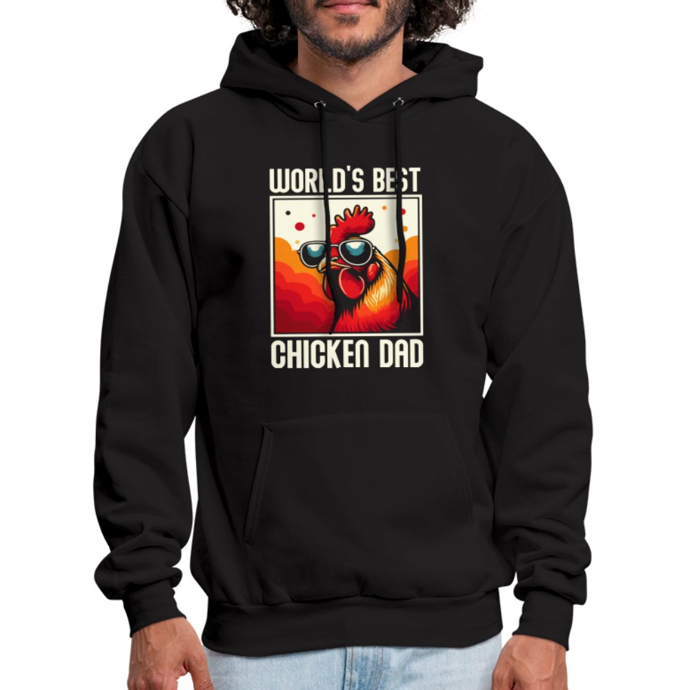 World's Best Chicken Dad Hoodie (Backyard Chickens) - black