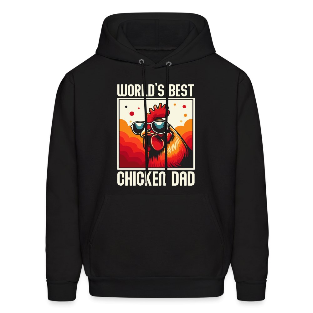 World's Best Chicken Dad Hoodie (Backyard Chickens) - black