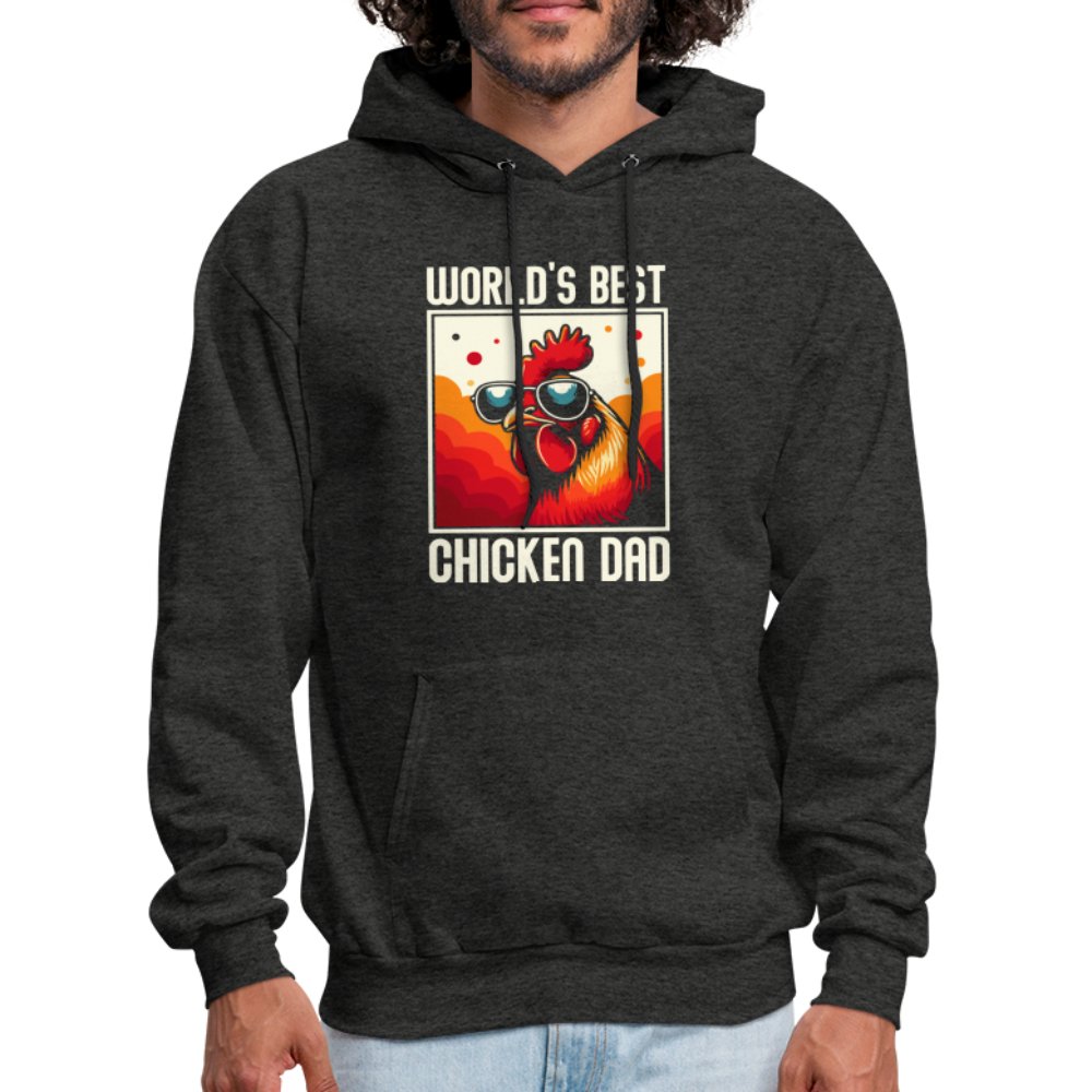 World's Best Chicken Dad Hoodie (Backyard Chickens) - charcoal grey