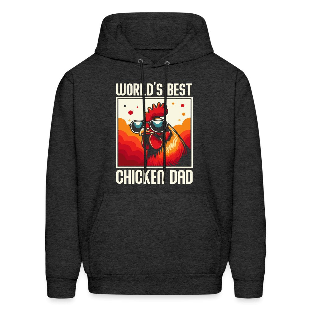 World's Best Chicken Dad Hoodie (Backyard Chickens) - charcoal grey