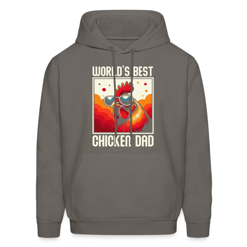 World's Best Chicken Dad Hoodie (Backyard Chickens) - charcoal grey