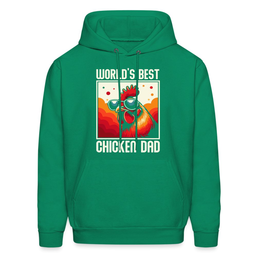 World's Best Chicken Dad Hoodie (Backyard Chickens) - kelly green