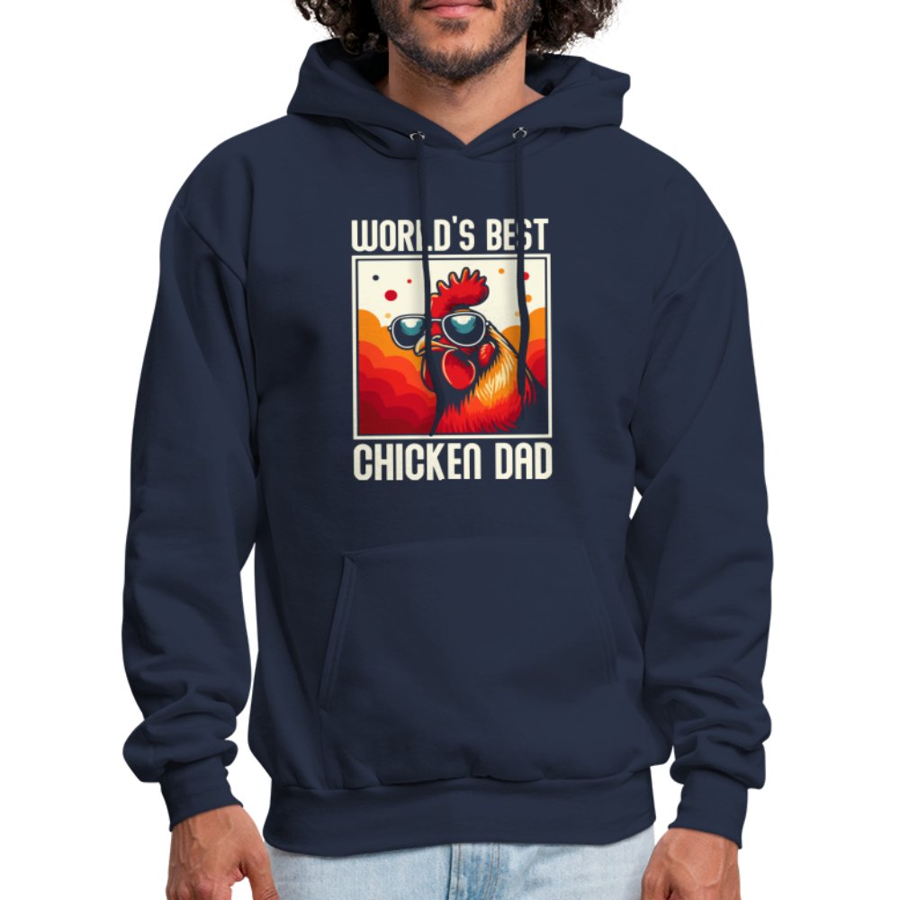 World's Best Chicken Dad Hoodie (Backyard Chickens) - navy