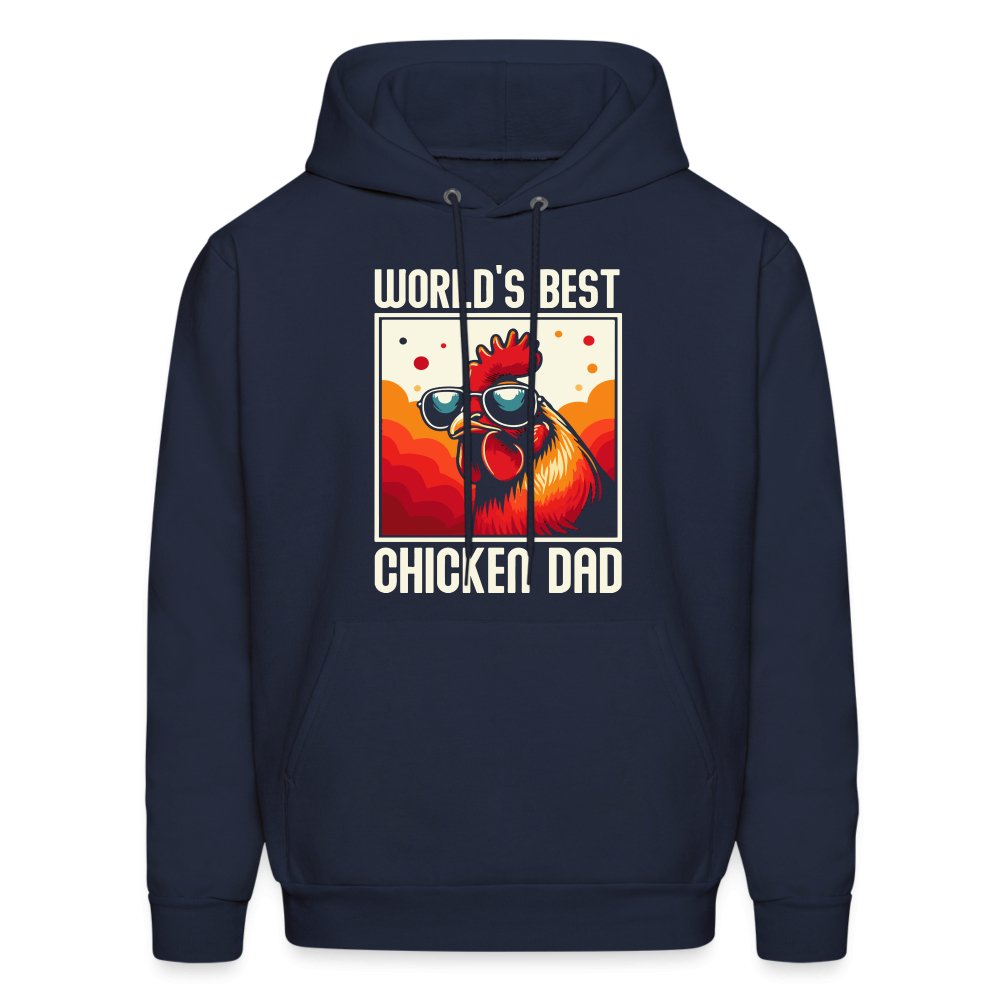 World's Best Chicken Dad Hoodie (Backyard Chickens) - navy