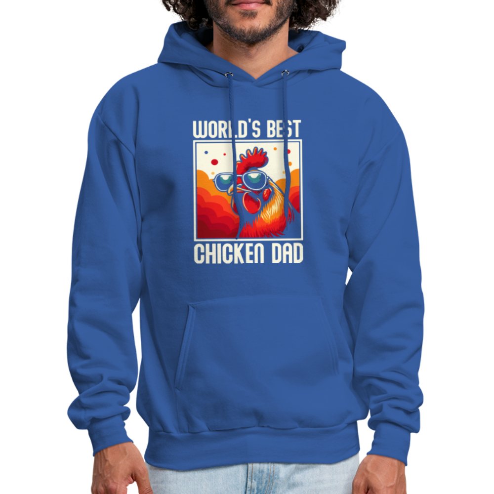 World's Best Chicken Dad Hoodie (Backyard Chickens) - royal blue