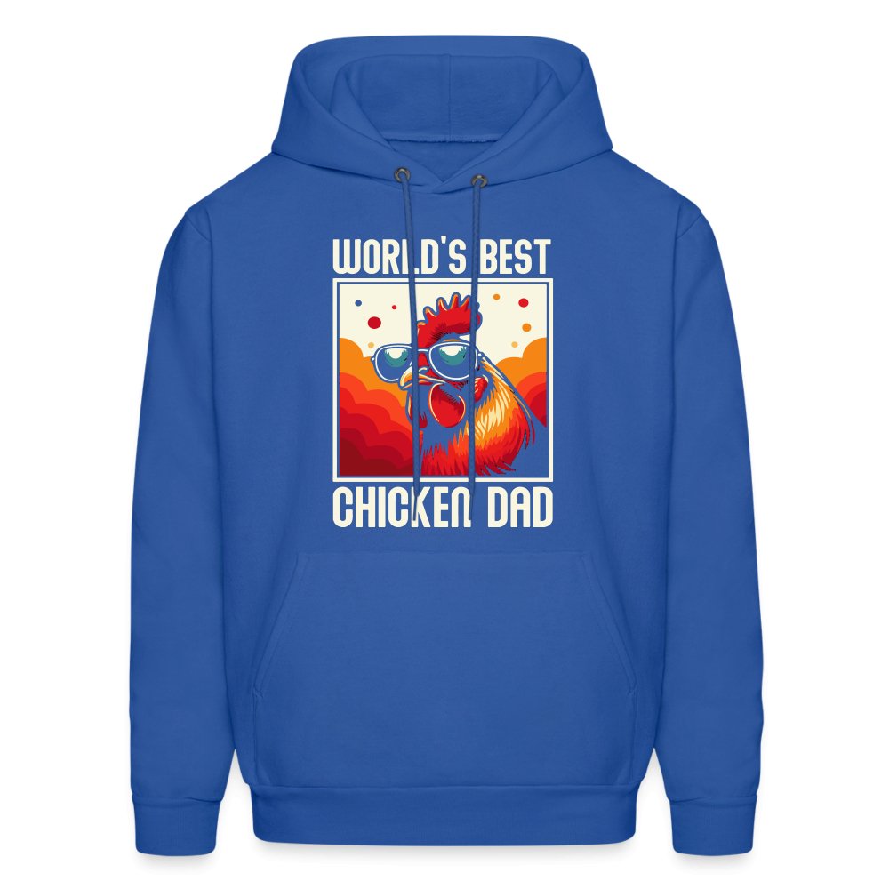 World's Best Chicken Dad Hoodie (Backyard Chickens) - royal blue