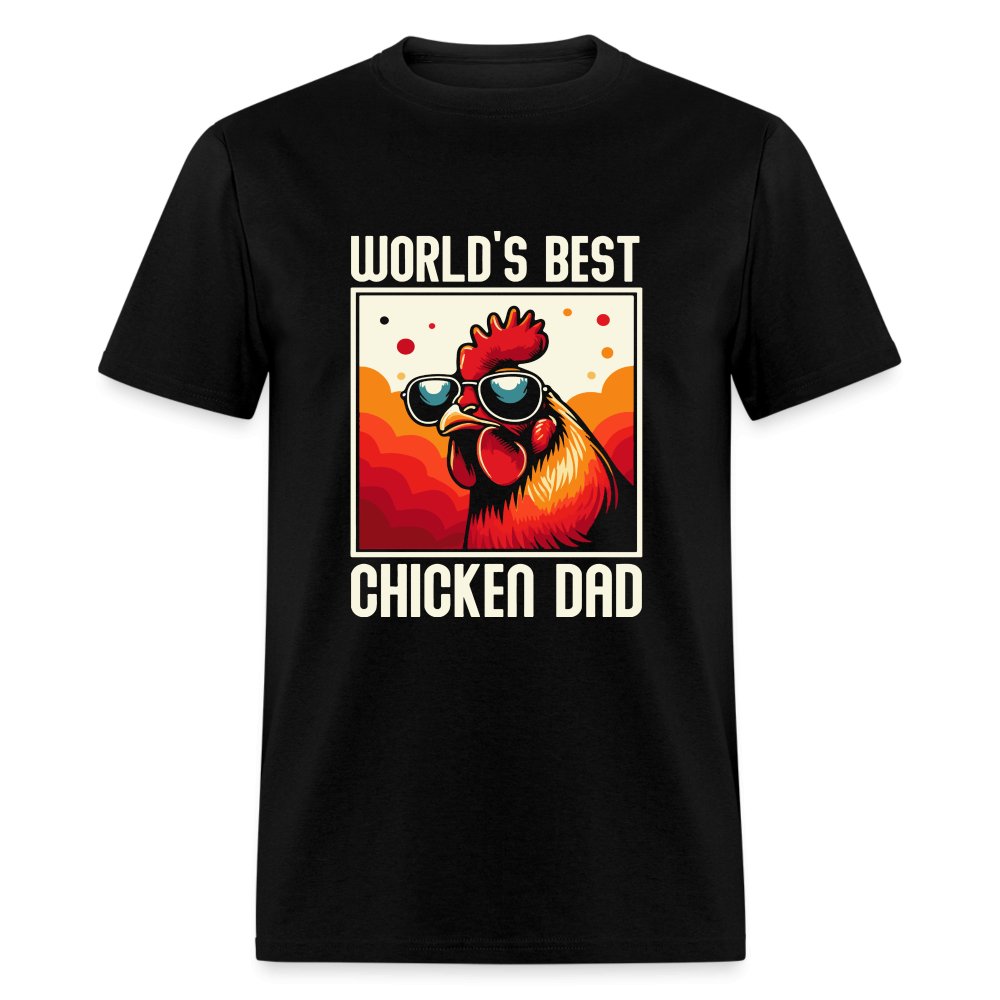 World's Best Chicken Dad T-Shirt (Backyard Chickens) - black