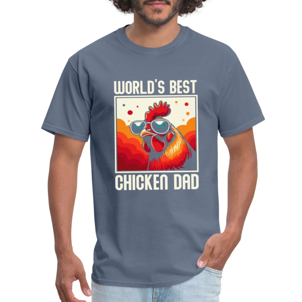 World's Best Chicken Dad T-Shirt (Backyard Chickens) - denim