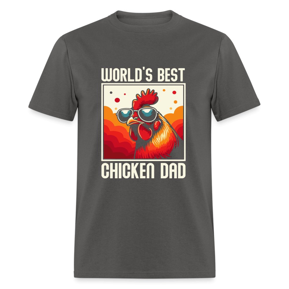 World's Best Chicken Dad T-Shirt (Backyard Chickens) - navy